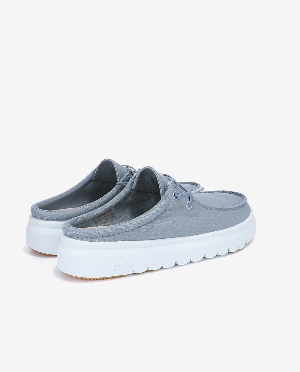 Zueco estilo Wallabi en corte de textil 100% algodón. - Walk In Pitas - Azul denim Azul denim-2