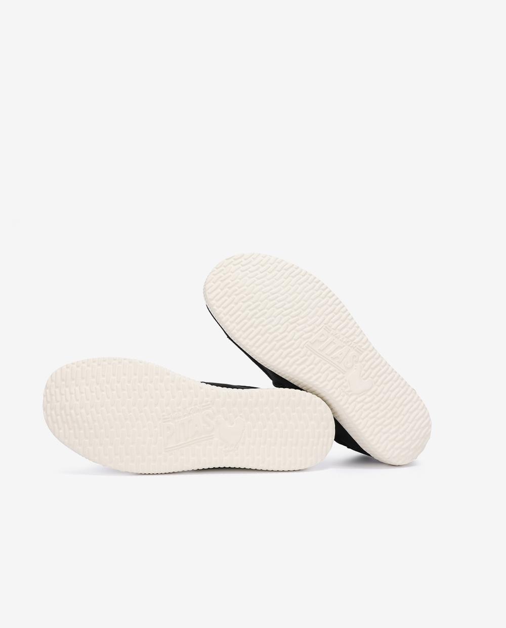 Zapatos cómodos de hombre tipo wallabi en algodón y lino - Walk In Pitas - Negro Negro-5