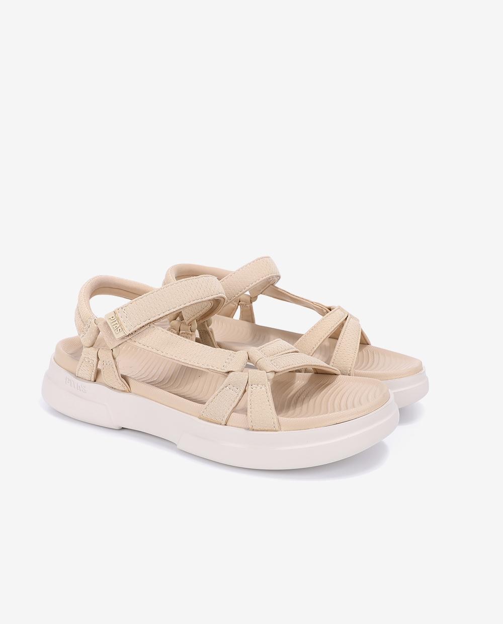 Sandalias planas de mujer ultraligeras y flexibles - Walk In Pitas - Arena Arena-3