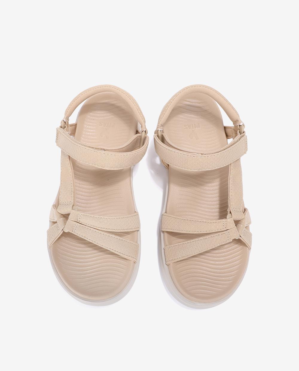 Sandalias planas de mujer ultraligeras y flexibles - Walk In Pitas - Arena Arena-4