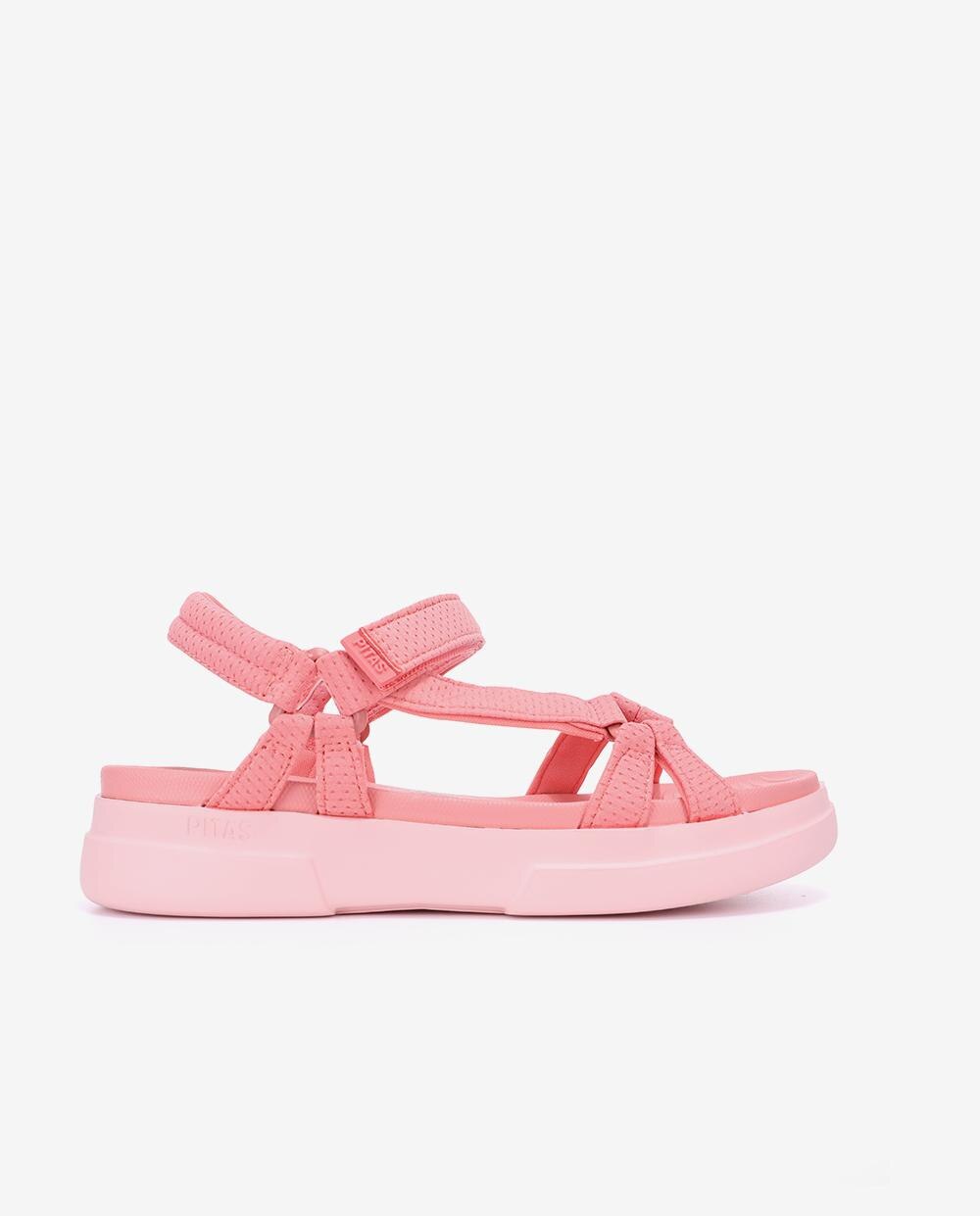 Sandalias planas de mujer ultraligeras y flexibles - Walk In Pitas - Coral Coral-1