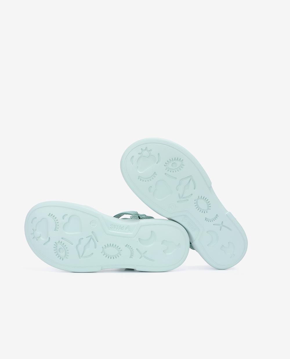 Sandalias planas de mujer ultraligeras y flexibles - Walk In Pitas - Verde azulado Verde azulado-5