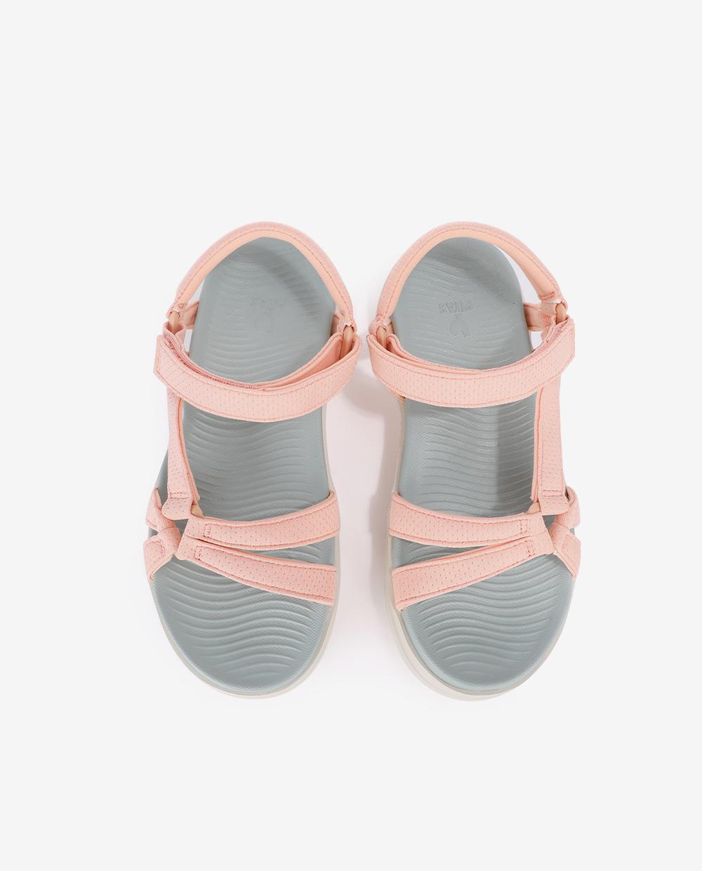 Sandalias planas de mujer ultraligeras con plantilla a contraste - Walk In Pitas - Naranja Naranja-4