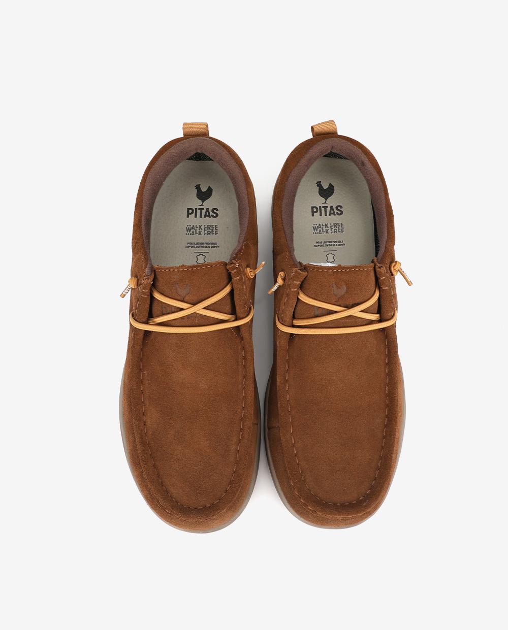 Zapato de hombre tipo wallabi easy-on - Walk In Pitas - Camel Camel-4