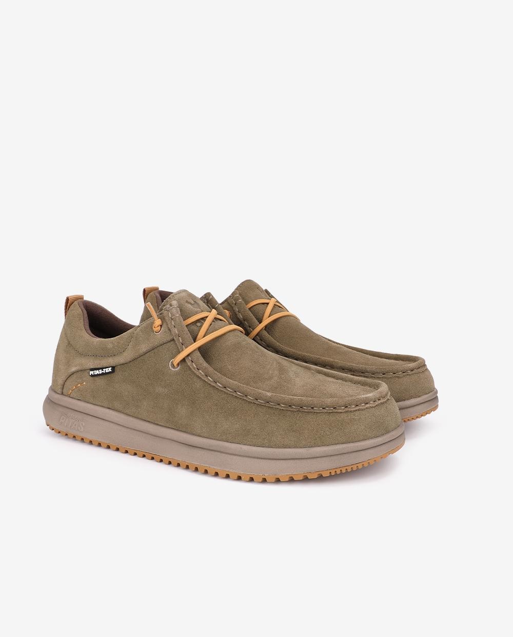 Zapato de hombre tipo wallabi easy-on - Walk In Pitas - Kaki Kaki-3