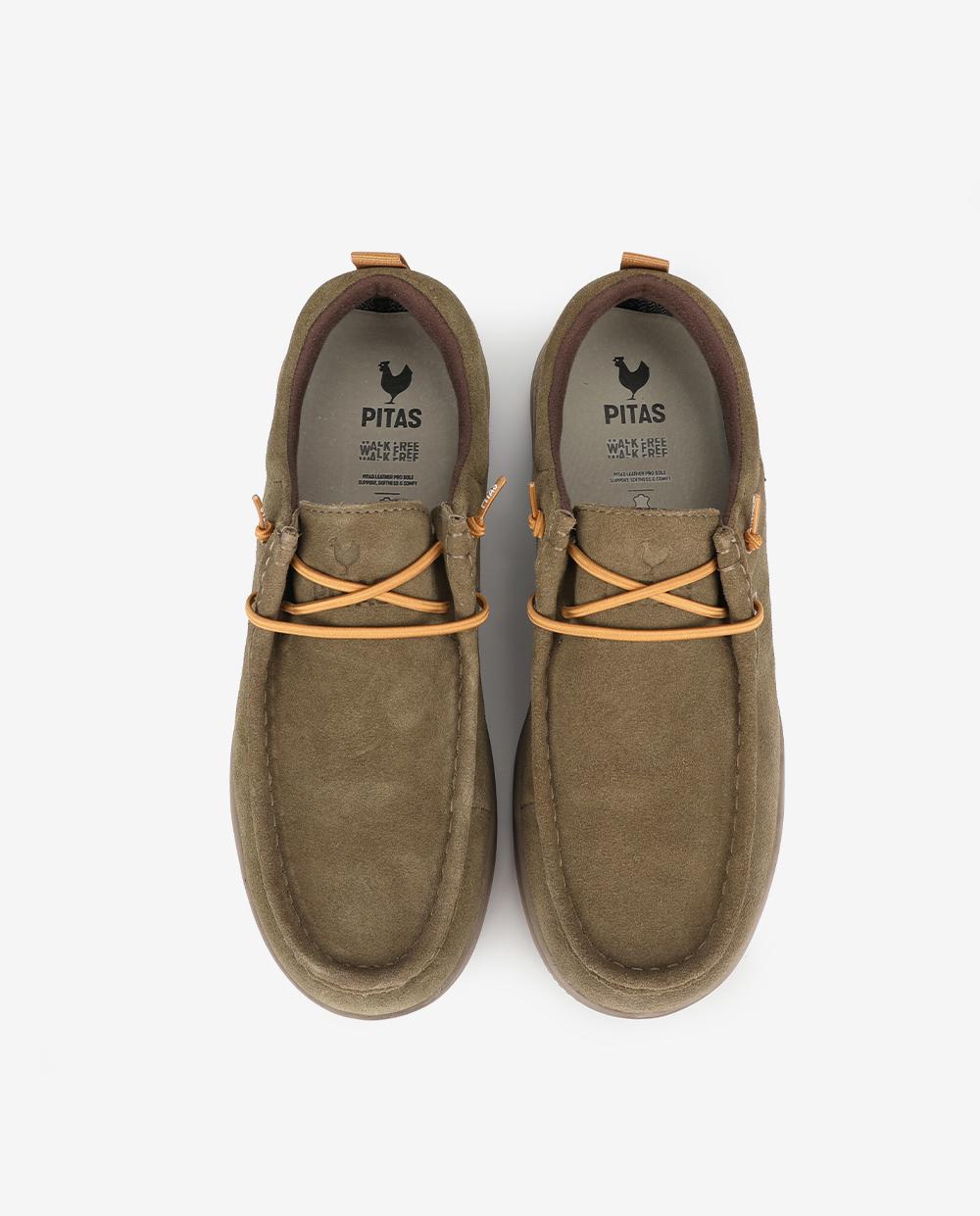 Zapato de hombre tipo wallabi easy-on - Walk In Pitas - Kaki Kaki-4