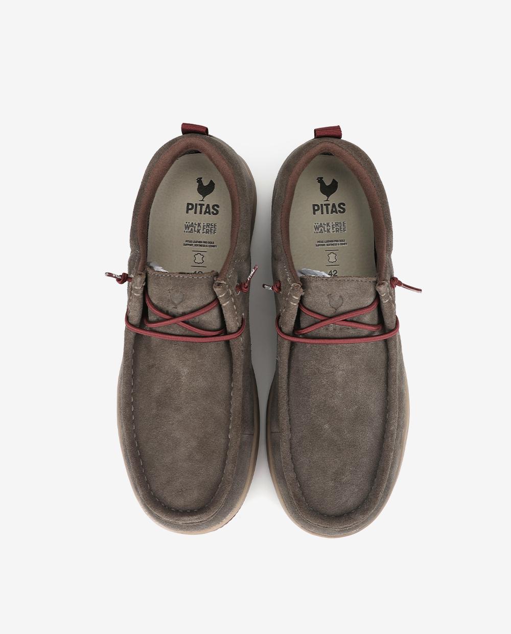 Zapato de hombre tipo wallabi easy-on - Walk In Pitas - Gris ceniza Gris ceniza-4
