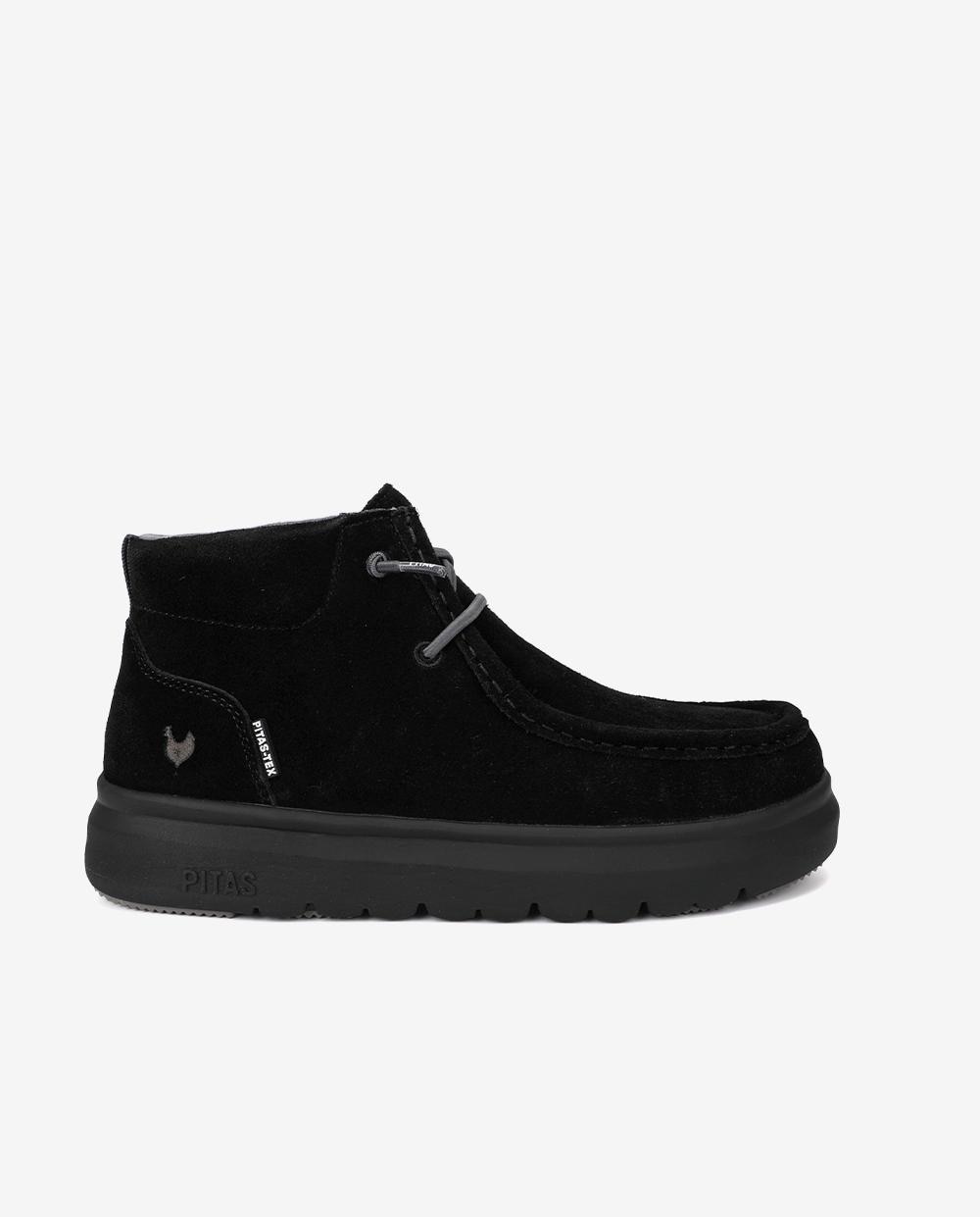 Bota wallabi de piel antideslizante con easy on - Walk In Pitas - Negro Negro-1