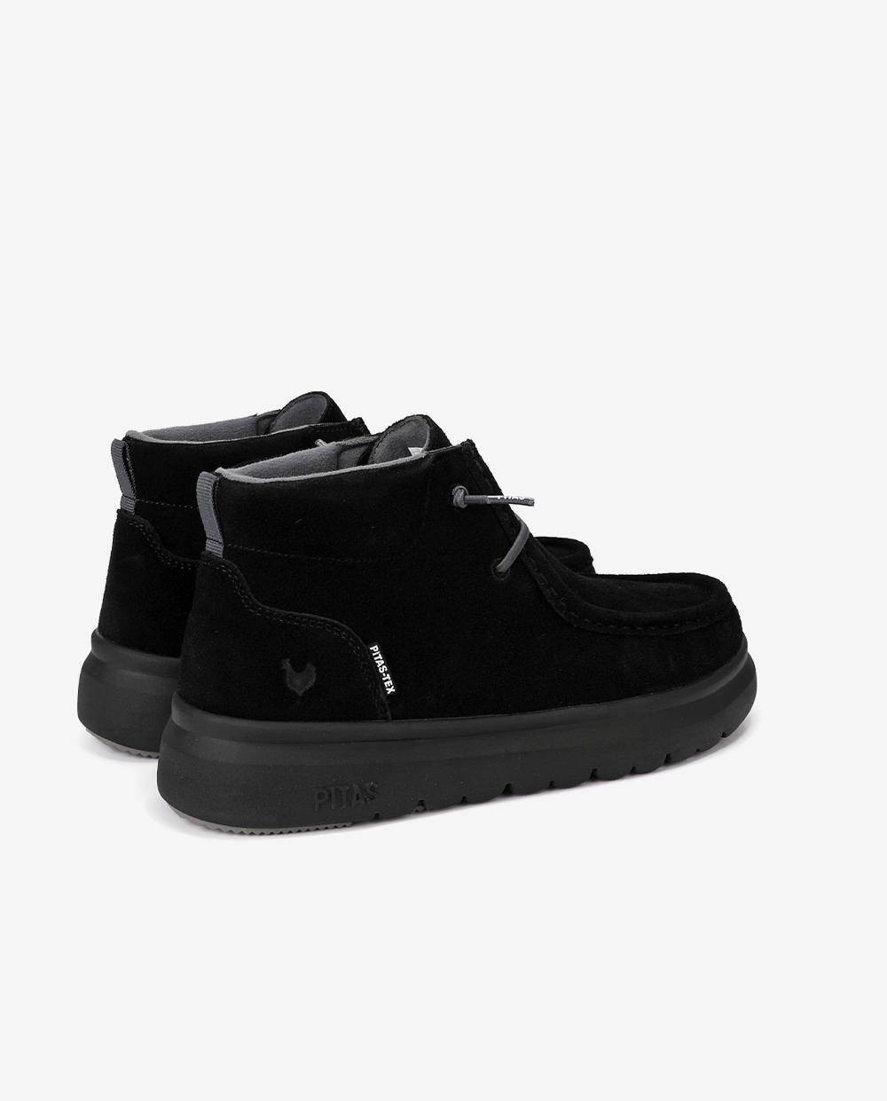 Bota wallabi de piel antideslizante con easy on - Walk In Pitas - Negro Negro-2