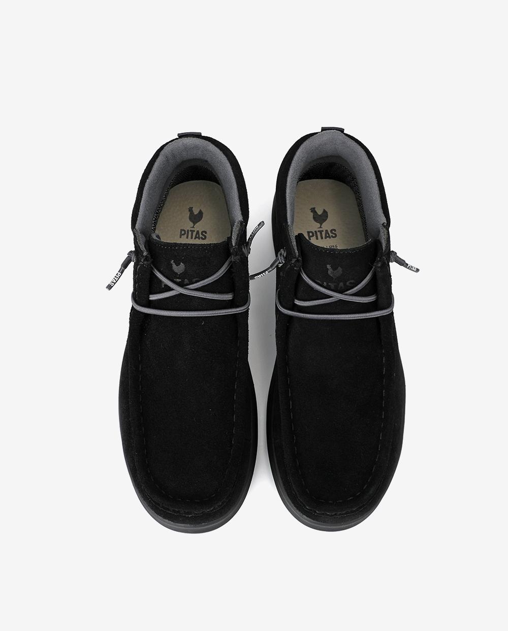 Bota wallabi de piel antideslizante con easy on - Walk In Pitas - Negro Negro-4