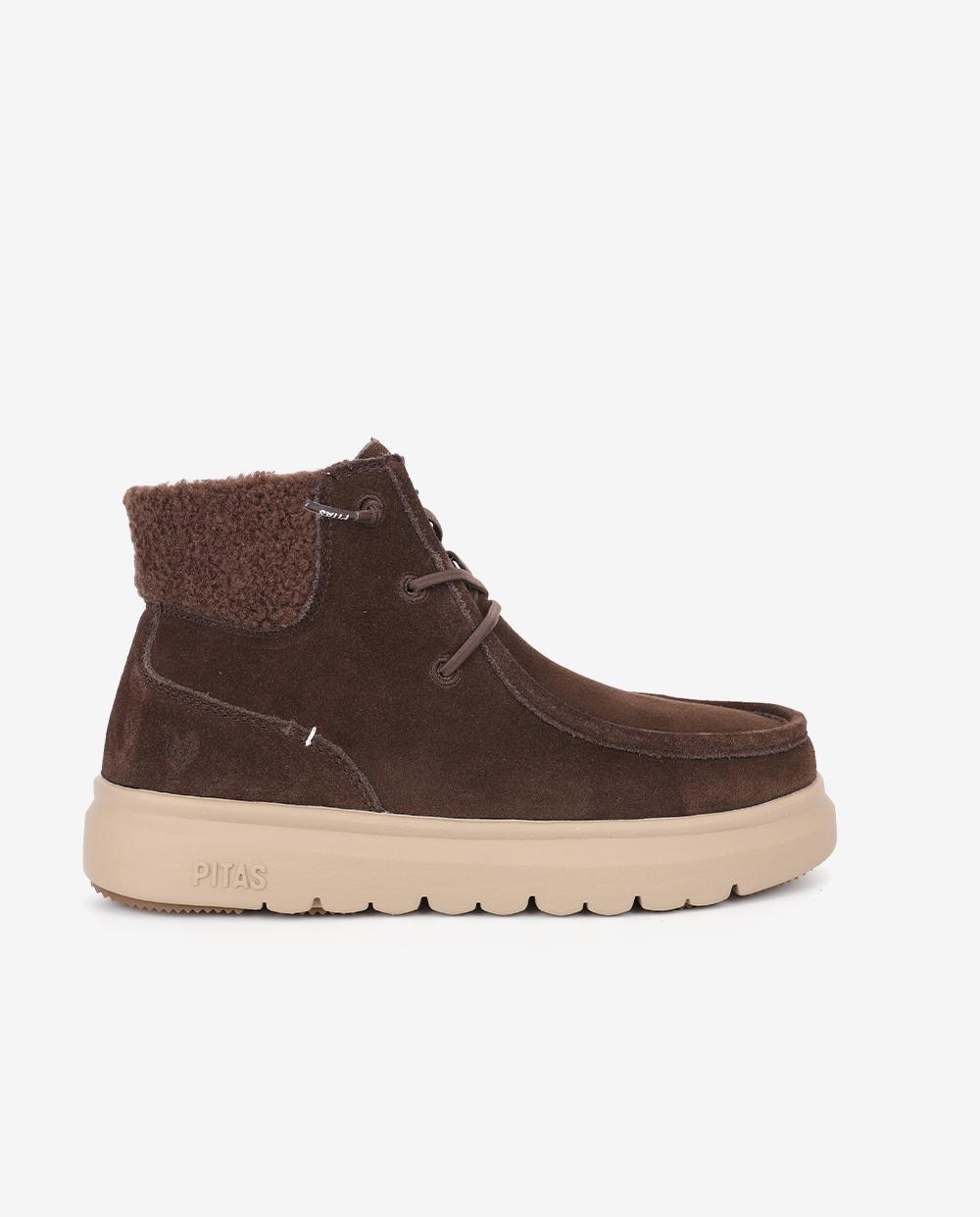 Bota wallabi de piel antideslizante con easy on - Walk In Pitas - Marrón Marrón-1