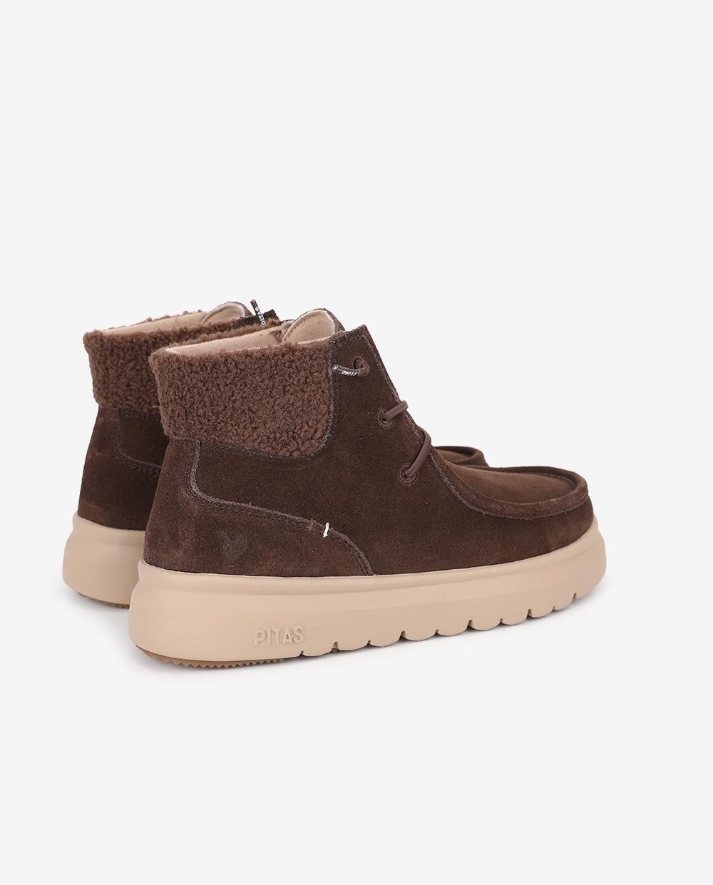 Bota wallabi de piel antideslizante con easy on - Walk In Pitas - Marrón Marrón-2