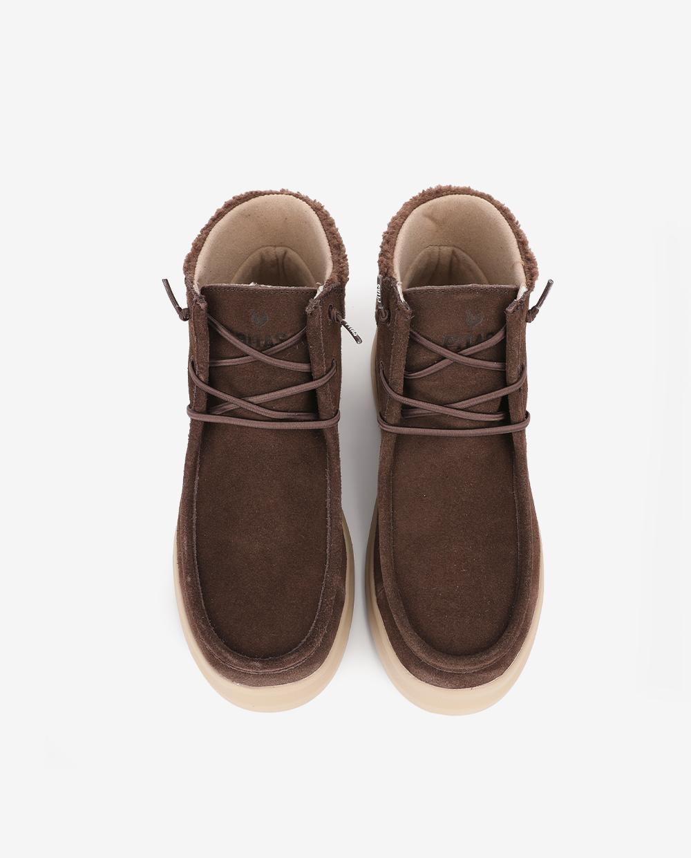 Bota wallabi de piel antideslizante con easy on - Walk In Pitas - Marrón Marrón-4