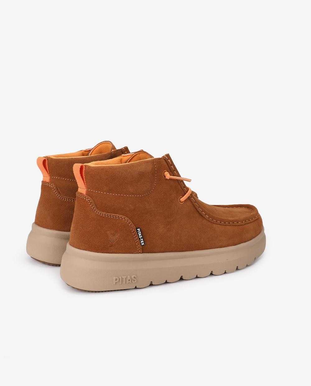 Bota wallabi de piel antideslizante con easy on - Walk In Pitas - Camel Camel-2