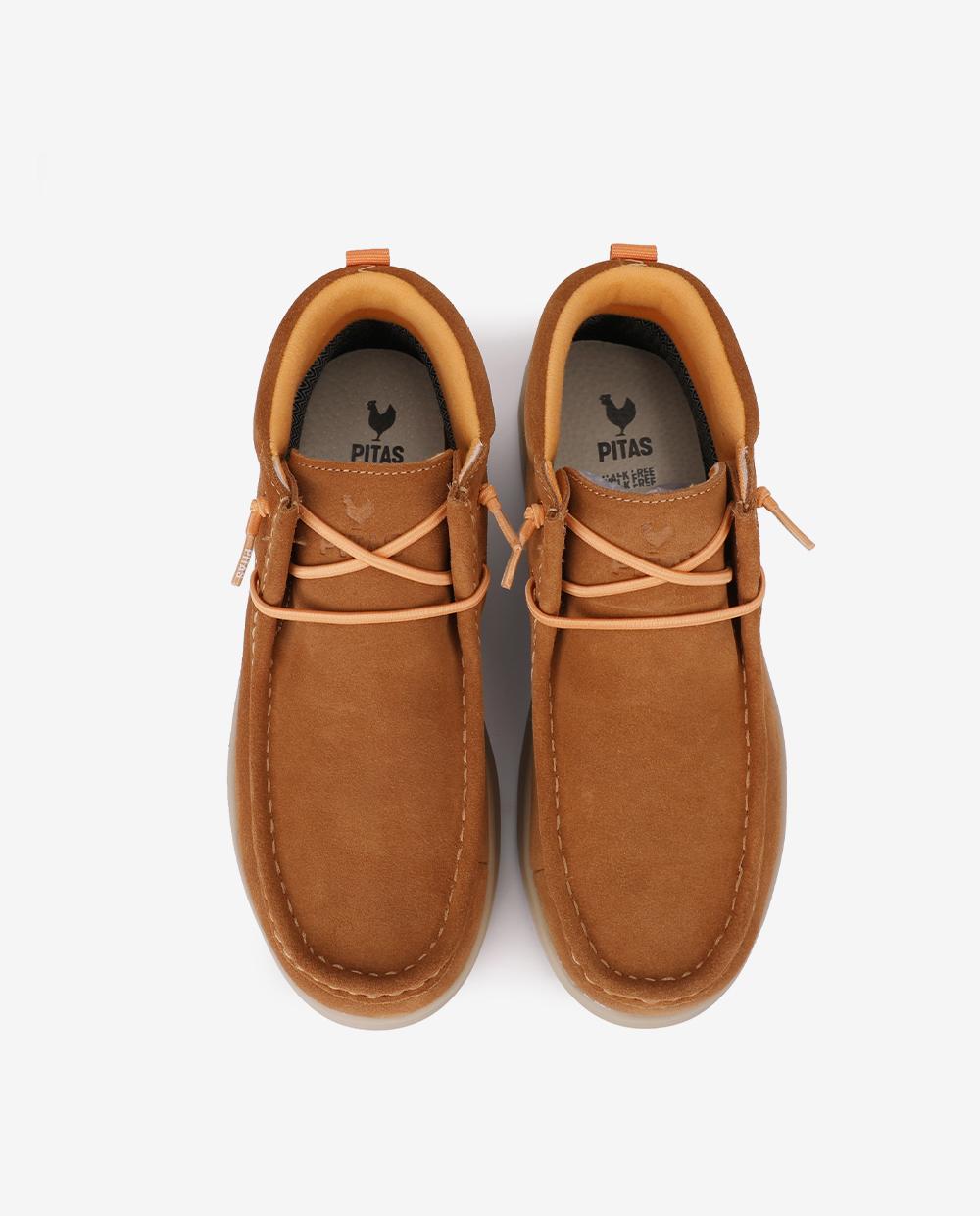 Bota wallabi de piel antideslizante con easy on - Walk In Pitas - Camel Camel-4
