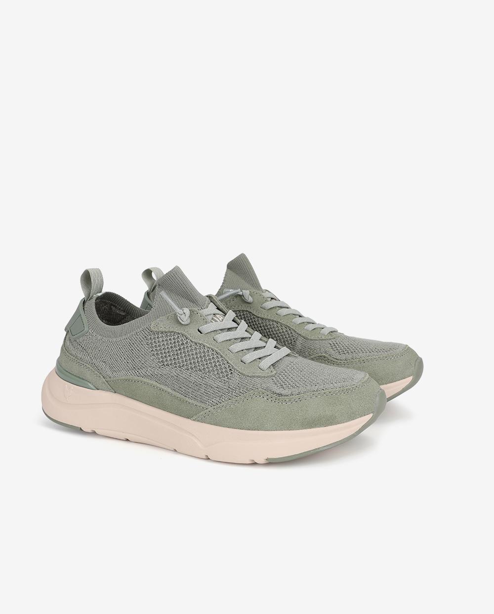 Zapato de hombre tipo botin caña baja piel easy-on - Walk In Pitas - Verde claro Verde claro-2