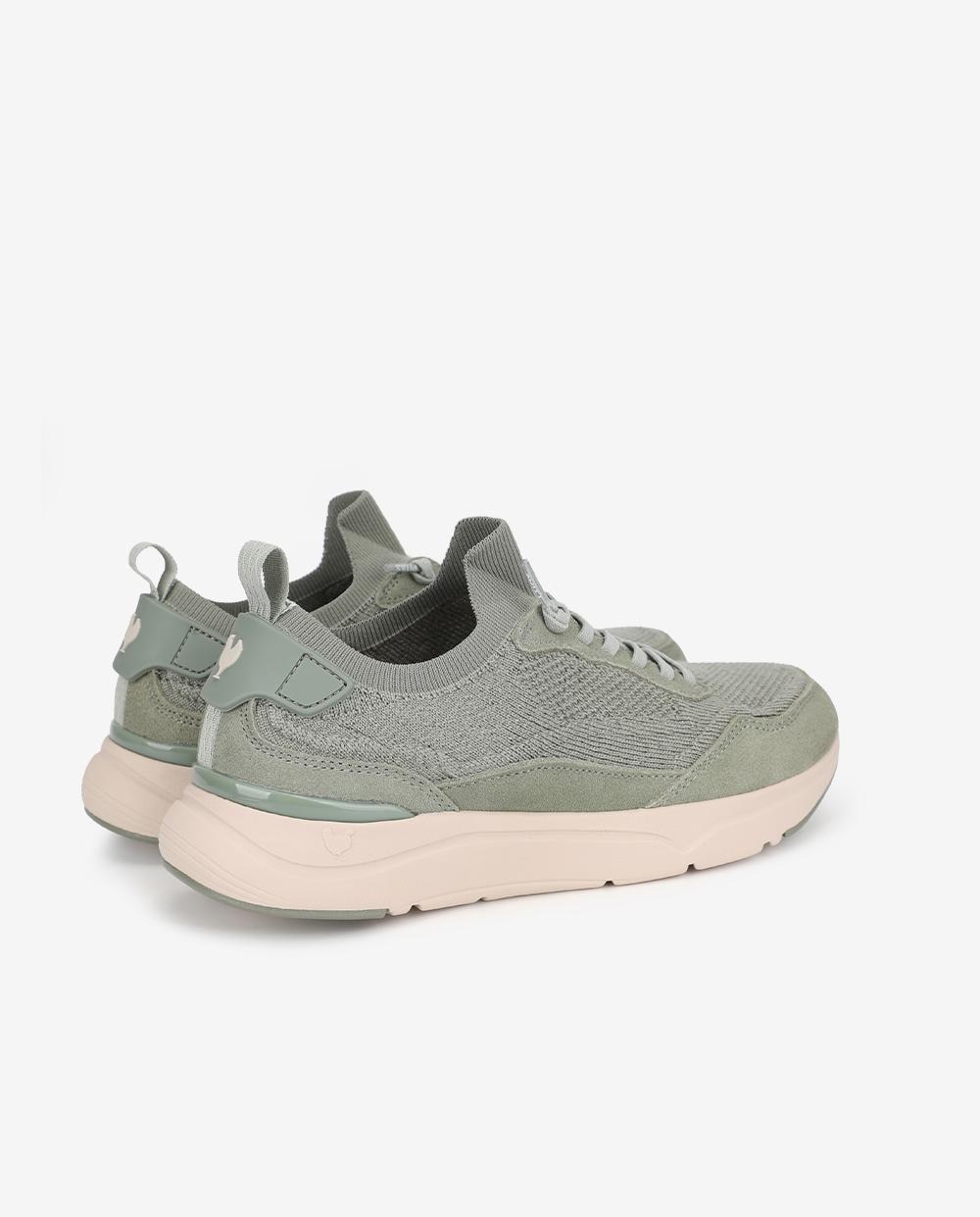 Zapato de hombre tipo botin caña baja piel easy-on - Walk In Pitas - Verde claro Verde claro-3
