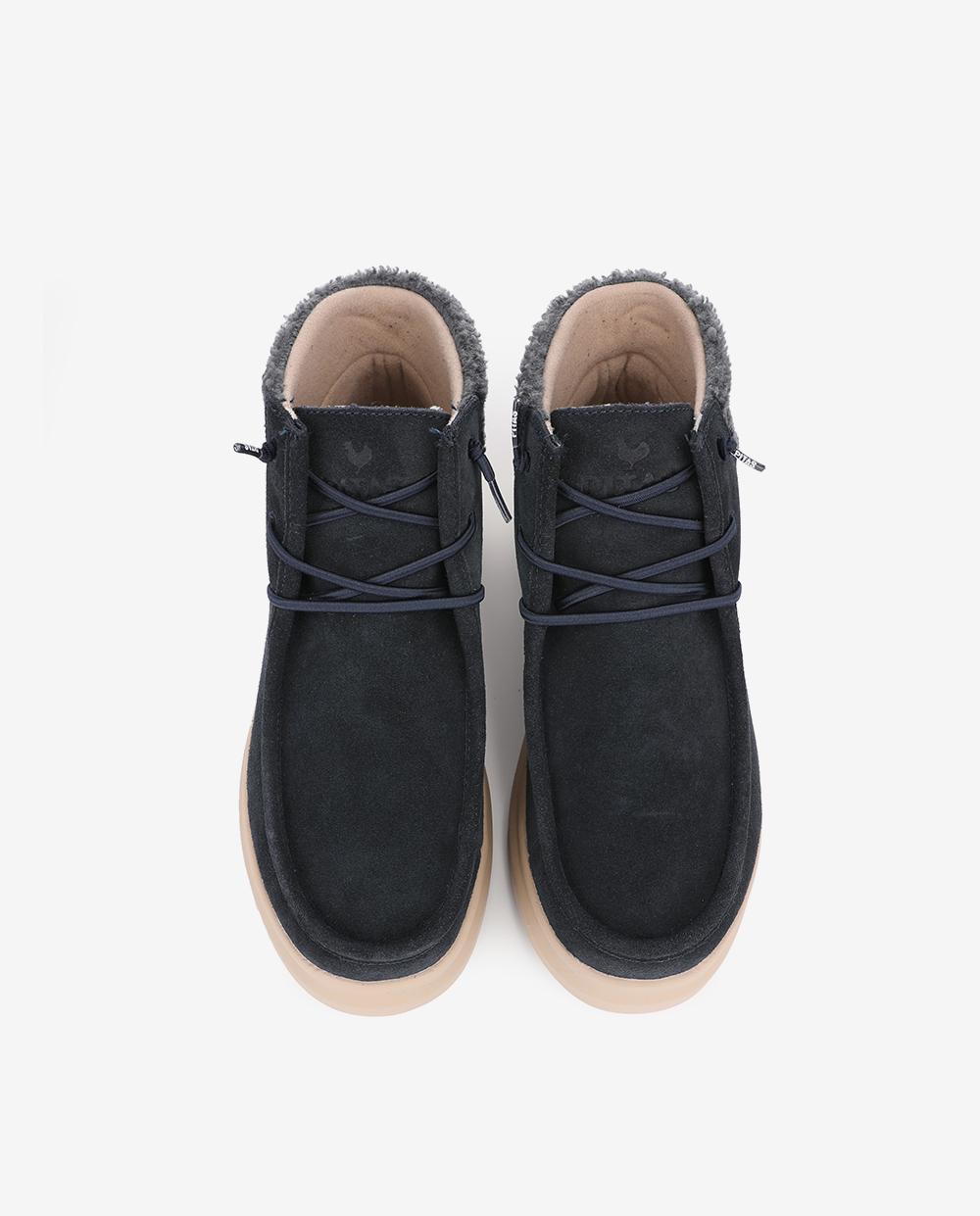 Bota wallabi de piel antideslizante con easy on - Walk In Pitas - Azul marino Azul marino-4