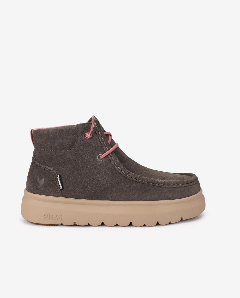 Bota wallabi de piel antideslizante con easy on - Walk In Pitas - Marrón Marrón-1