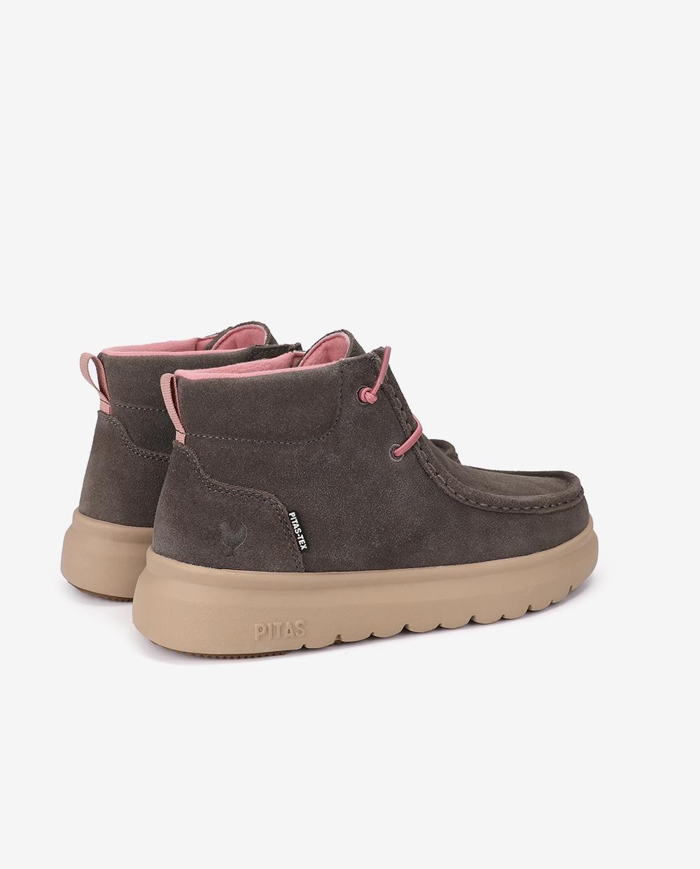 Bota wallabi de piel antideslizante con easy on - Walk In Pitas - Marrón Marrón-2