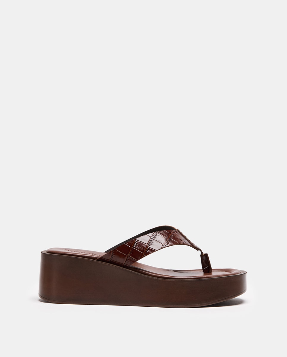 Bryan Stepwise - Sandalias de plataforma de mujer de piel.