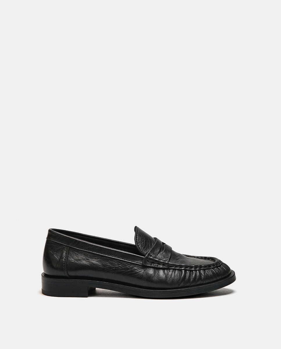 Imagen 1 de Mocasines planos de mujer de piel Negro