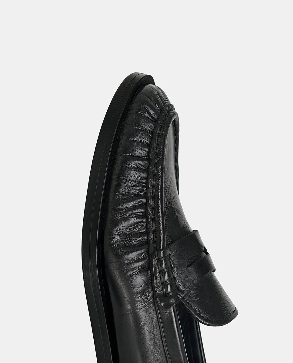 Imagen 2 de Mocasines planos de mujer de piel - Bryan Stepwise - Negro Negro