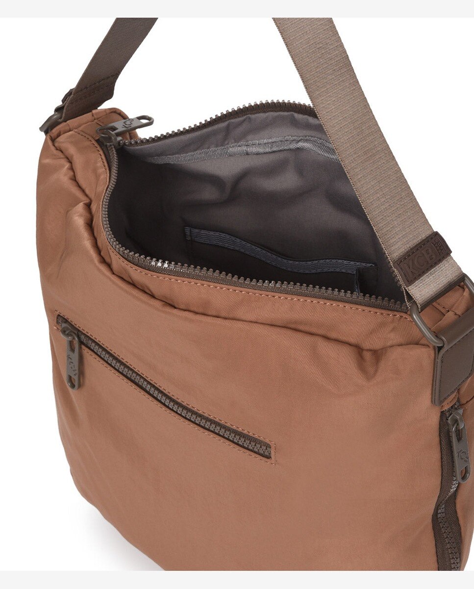 Bolso de hombro balloon color grisazul de mujer - Kcb - Marrón Marrón-4