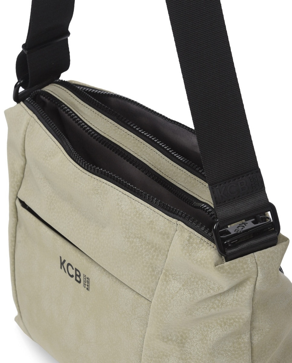 Bandolera grande hide color verde de mujer - Kcb - Verde Verde-7