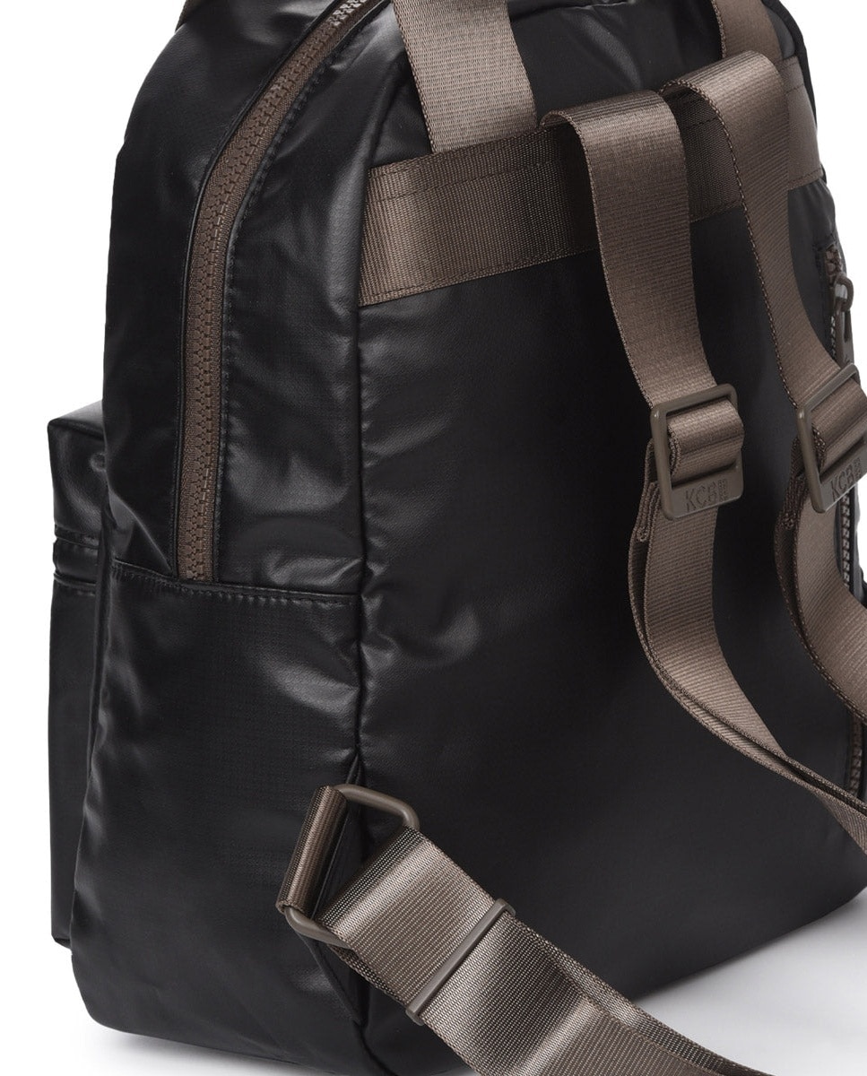 Mochila square grande color de mujer - Kcb - Negro Negro-2