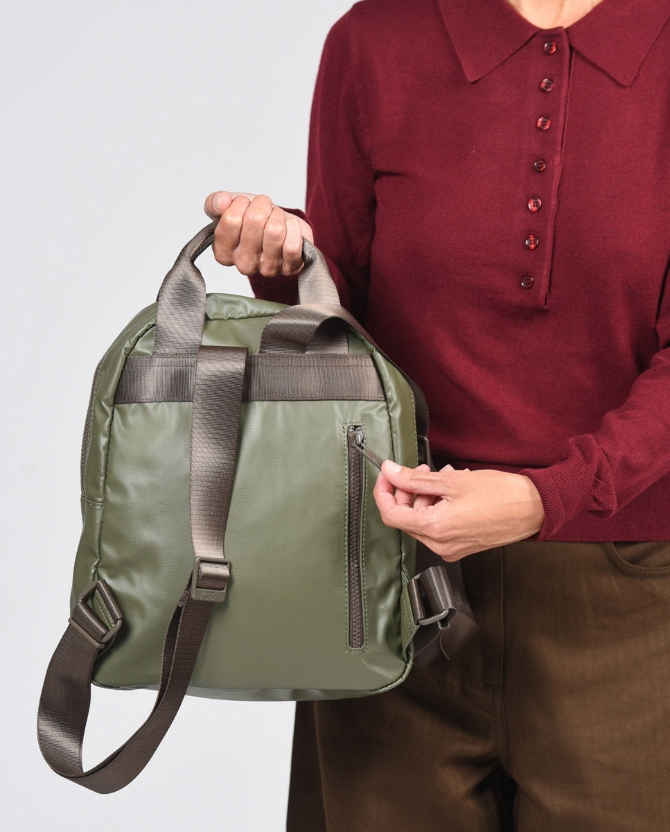 Mochila square pequeña color khaki de mujer - Kcb - Kaki Kaki-4