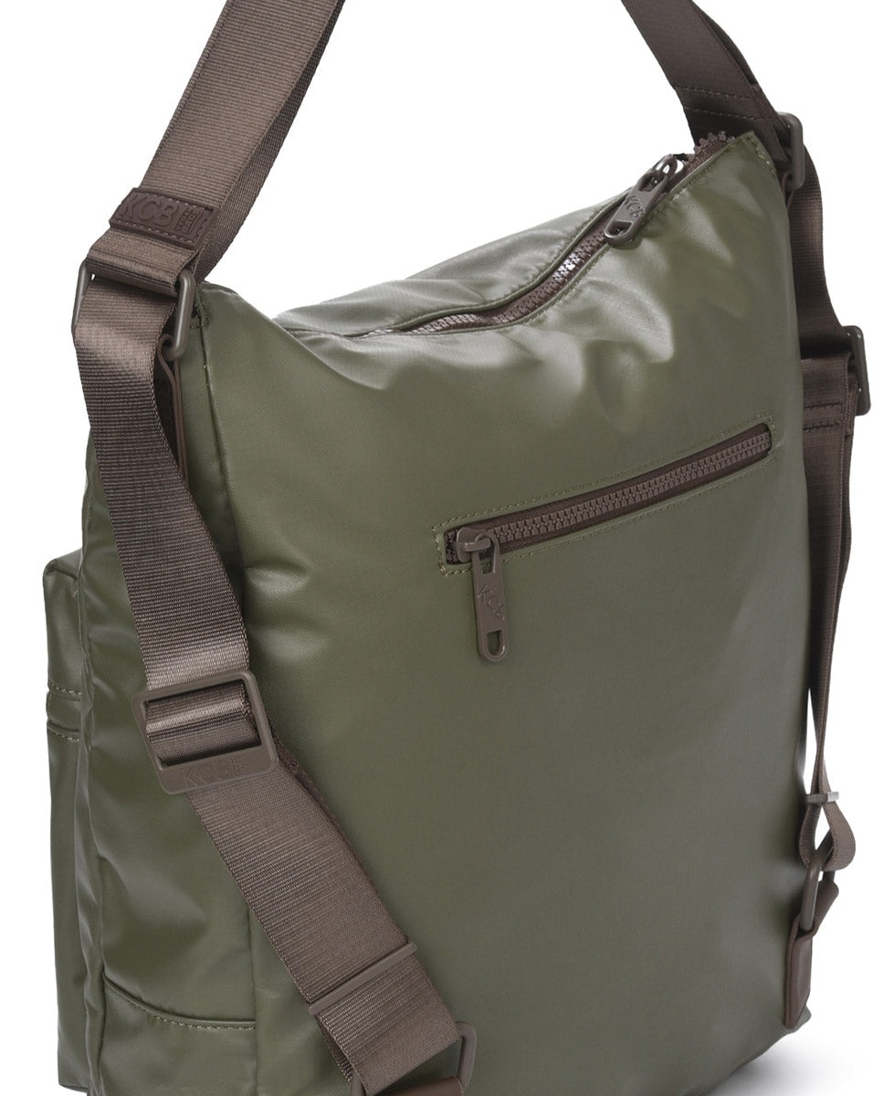 Bolso de hombro square mochila color khaki de mujer - Kcb - Kaki Kaki-2