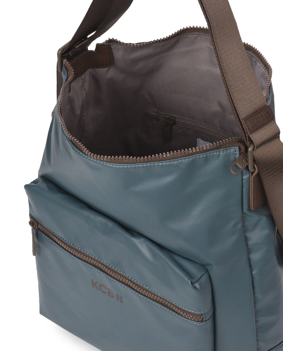 Bolso de hombro square mochila color petróleo de mujer - Kcb - Petróleo Petróleo-10