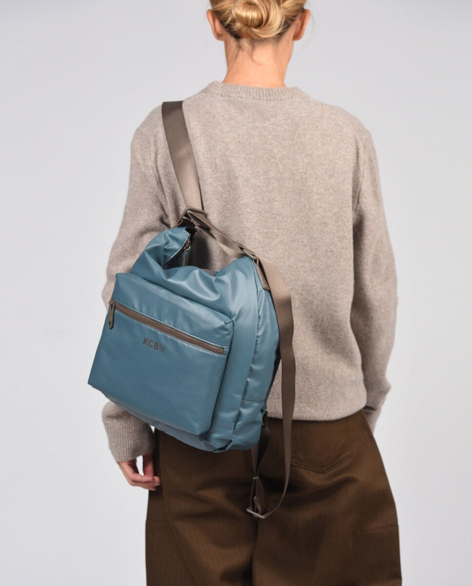 Bolso de hombro square mochila color petróleo de mujer - Kcb - Petróleo Petróleo-5