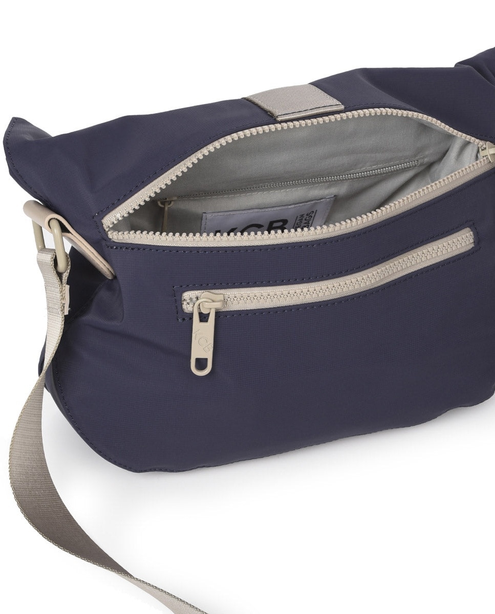 Bandolera pequeña antirrobo kcb chain - Azul / Gris Azul / Gris-4