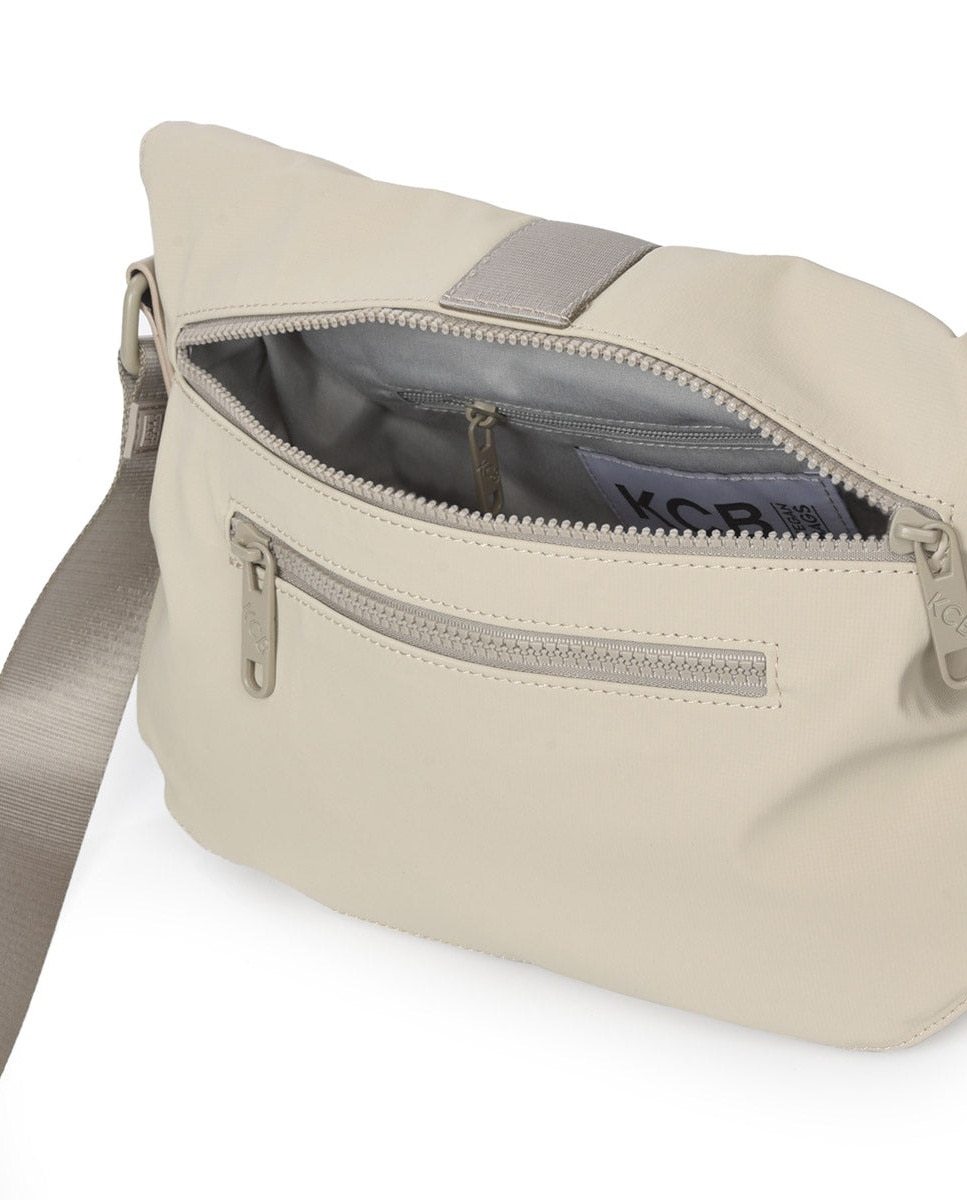 Bandolera pequeña antirrobo kcb chain - Beige Beige-4