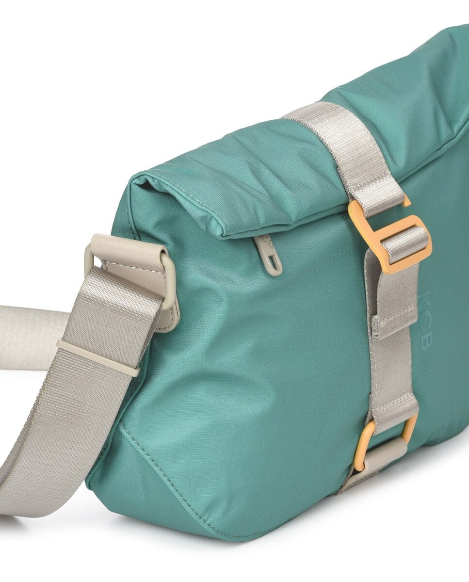 Bandolera grande antirrobo kcb chain - Verde azulado Verde azulado-3