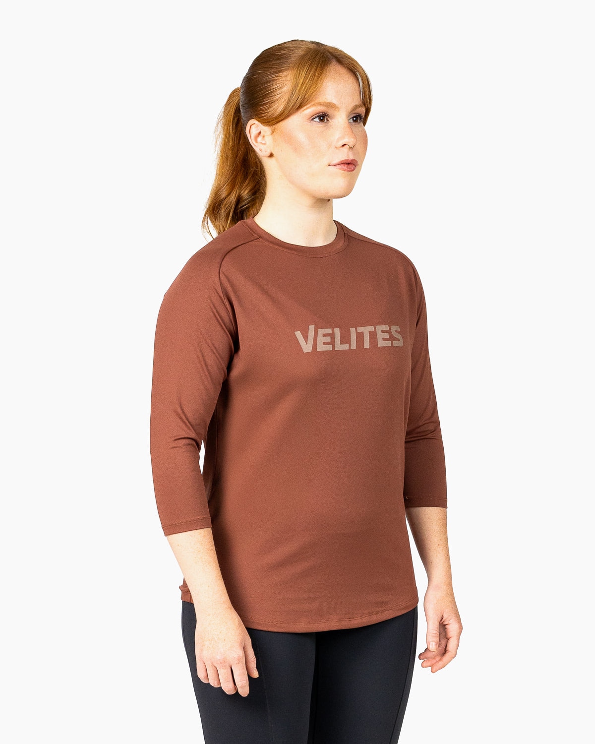Velites Camiseta de manga corta crop Holo de mujer Marrón claro