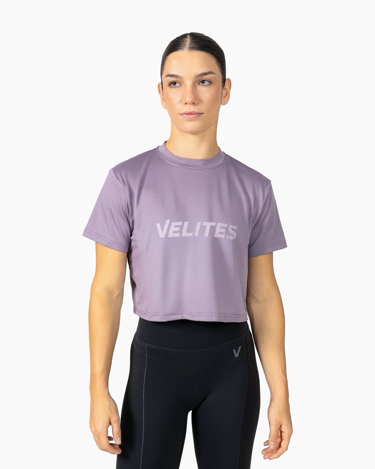 Velites Camiseta de manga corta crop Holo de mujer Azul celeste