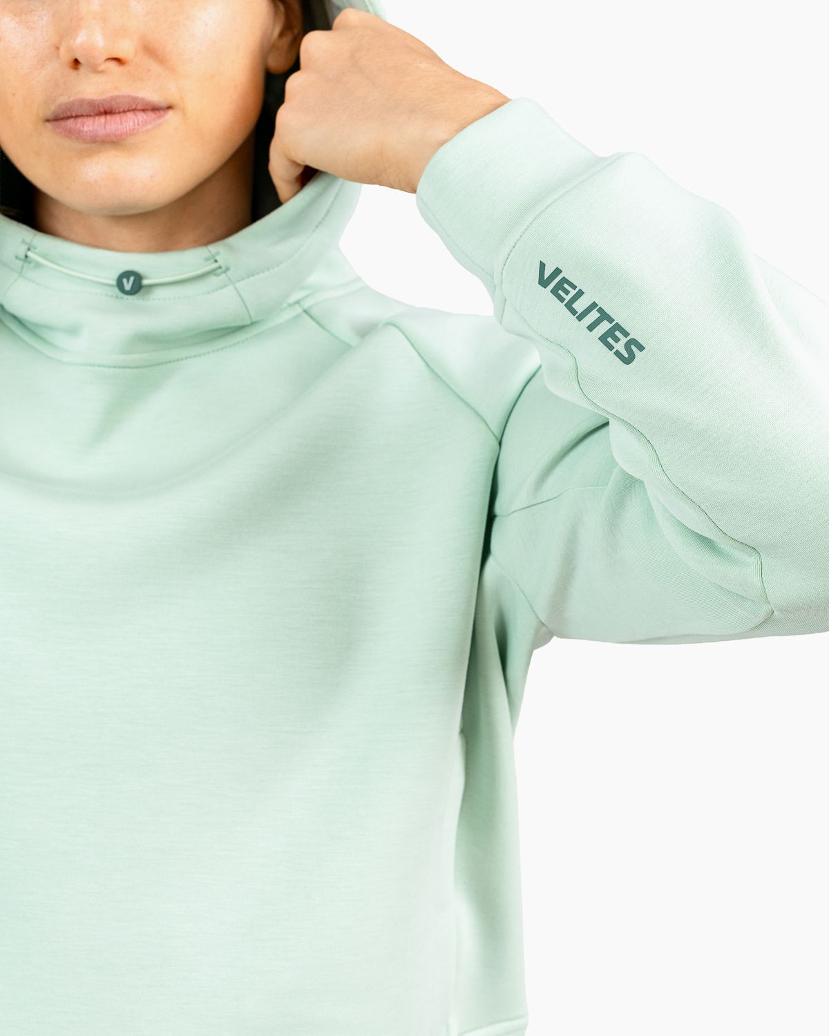 Imagen 4 de Sudadera de entrenamiento cropped HOLO para mujer Velites - Verde menta Verde menta