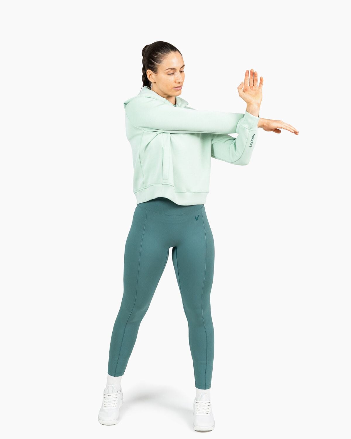 Imagen 5 de Sudadera de entrenamiento cropped HOLO para mujer Velites - Verde menta Verde menta