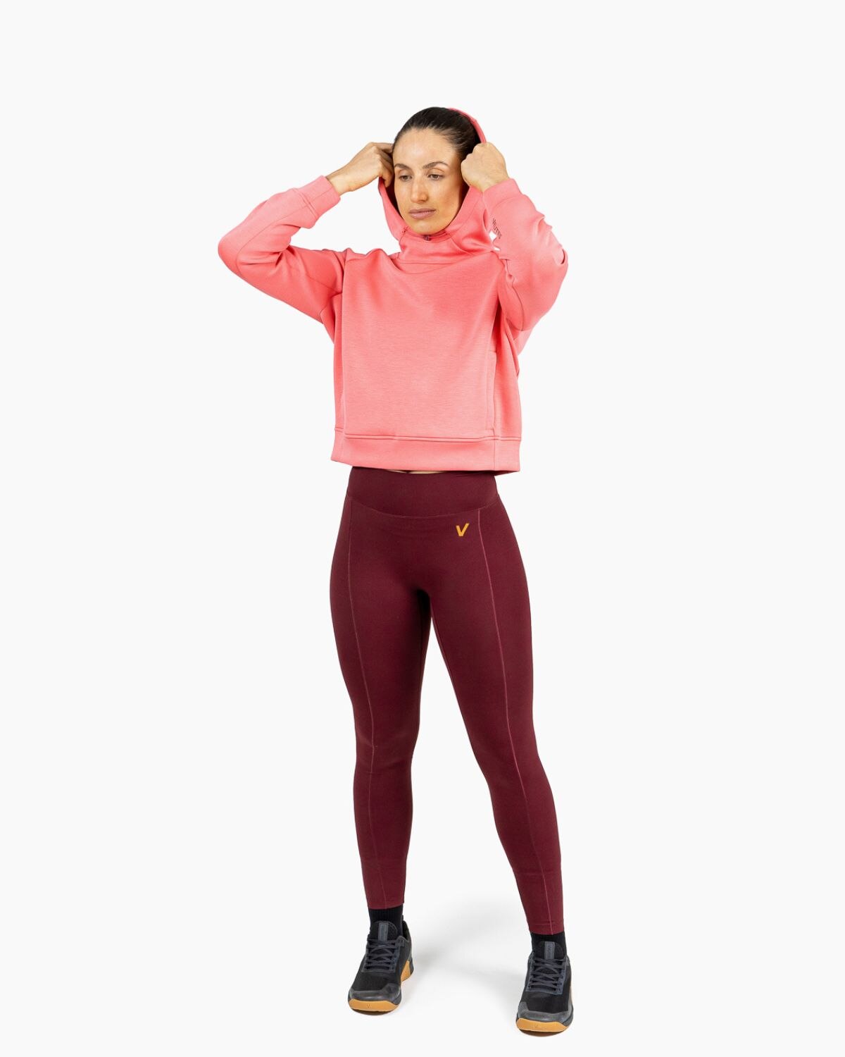 Imagen 5 de Sudadera de entrenamiento cropped HOLO para mujer Velites - Rojo cereza Rojo cereza