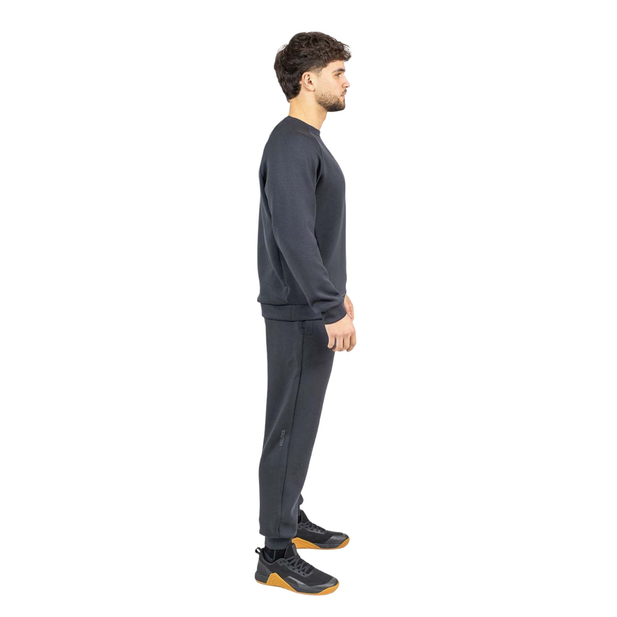 Sudadera sin capucha para entrenamiento unisex Velites - Negro Negro-4