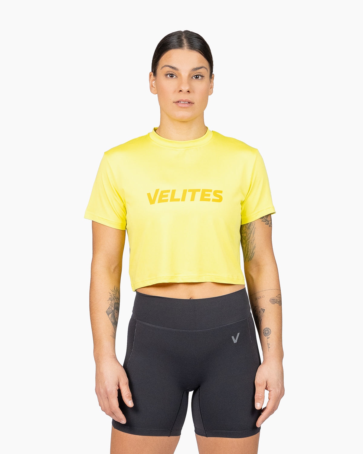 Velites Camiseta Crop Perfect Fit Cross Training mujer Rosa chicle