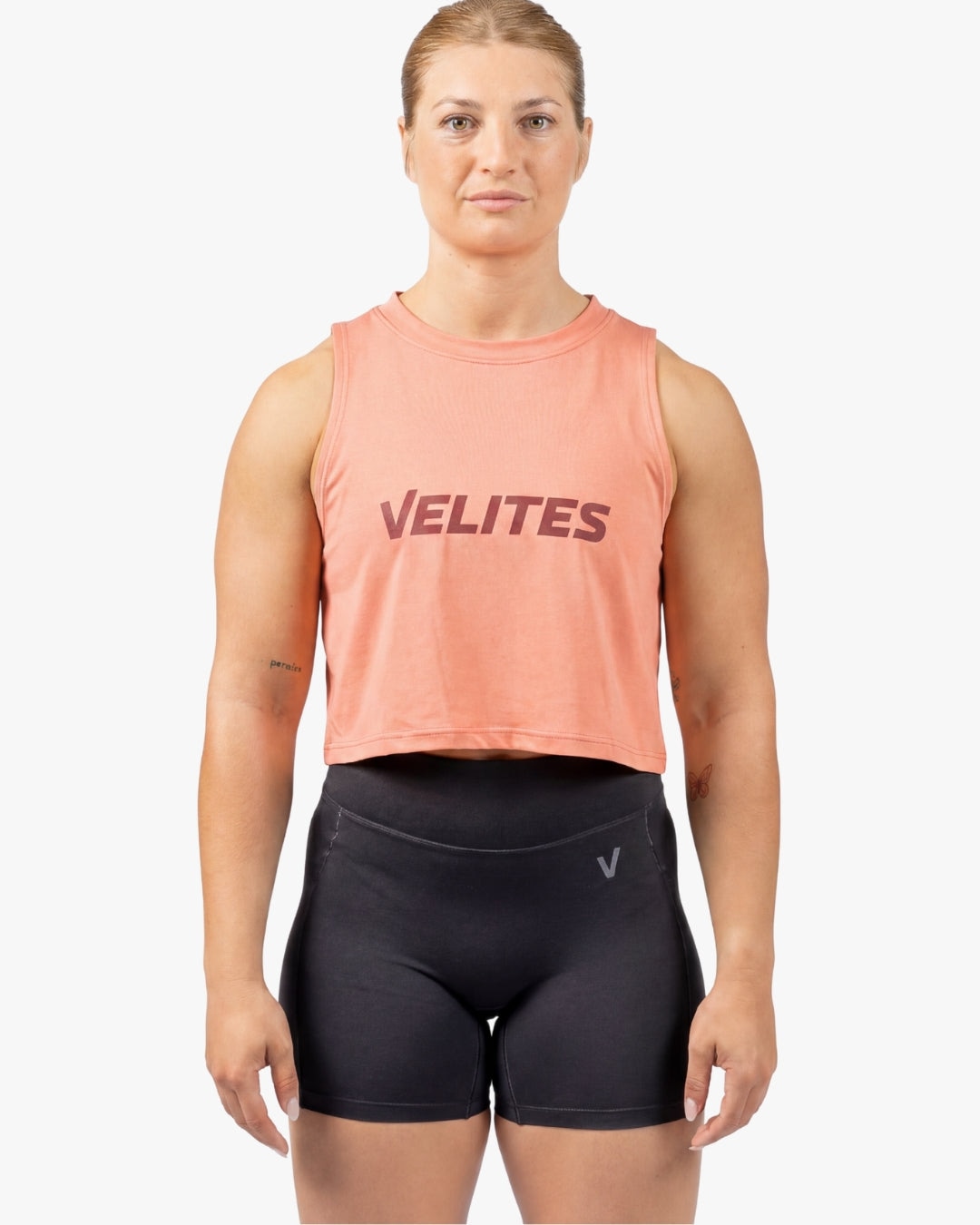 Imagen 0 de Camiseta deportiva sin mangas mujer Velites Naranja claro