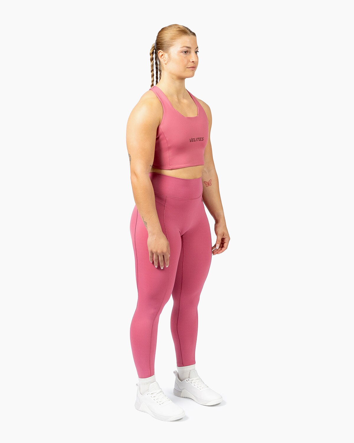 Imagen 3 de Sujetador de corte alto para entrenamiento mujer Velites - Rosa Rosa