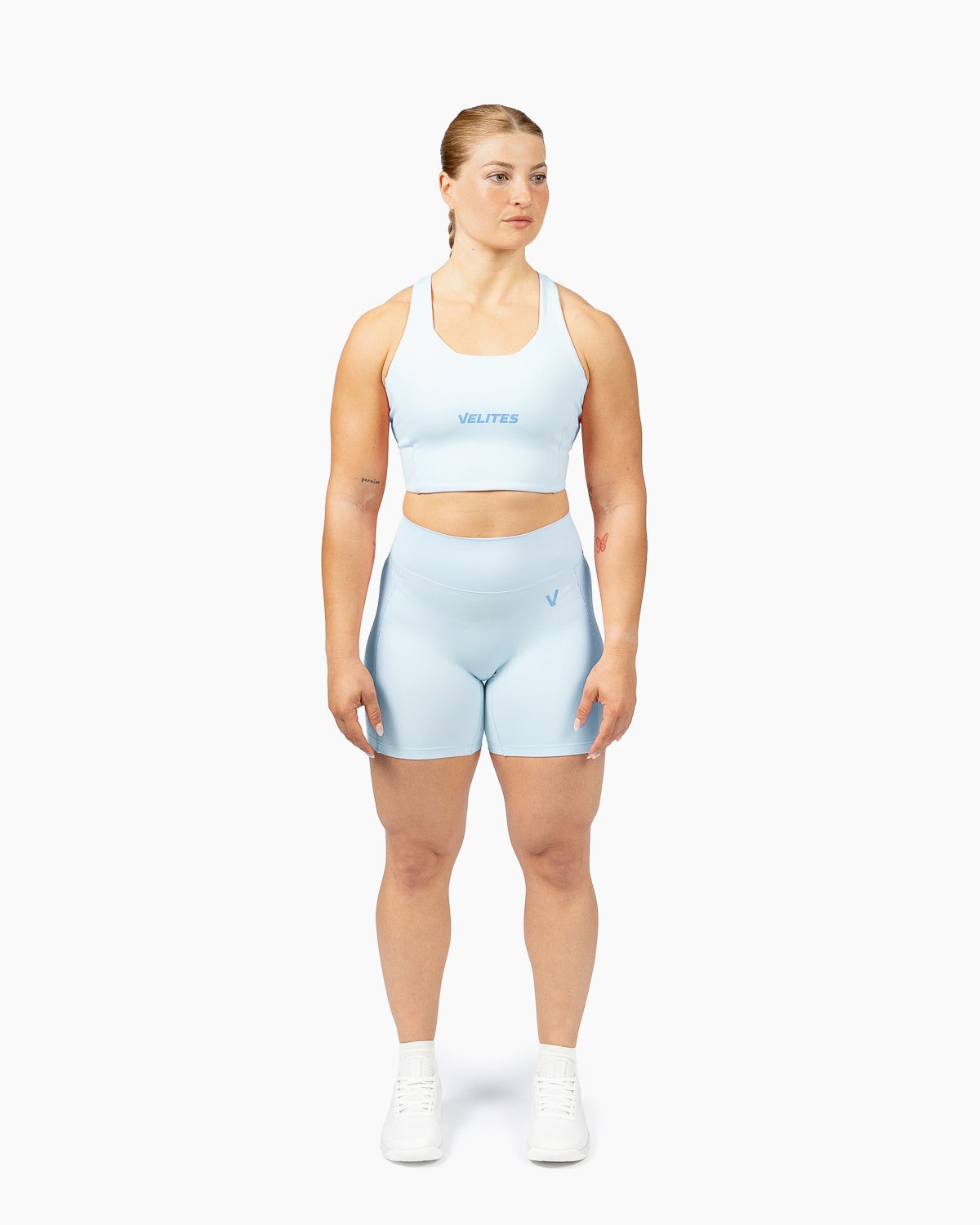 Velites Sujetador de corte alto para entrenamiento mujer Azul eléctrico