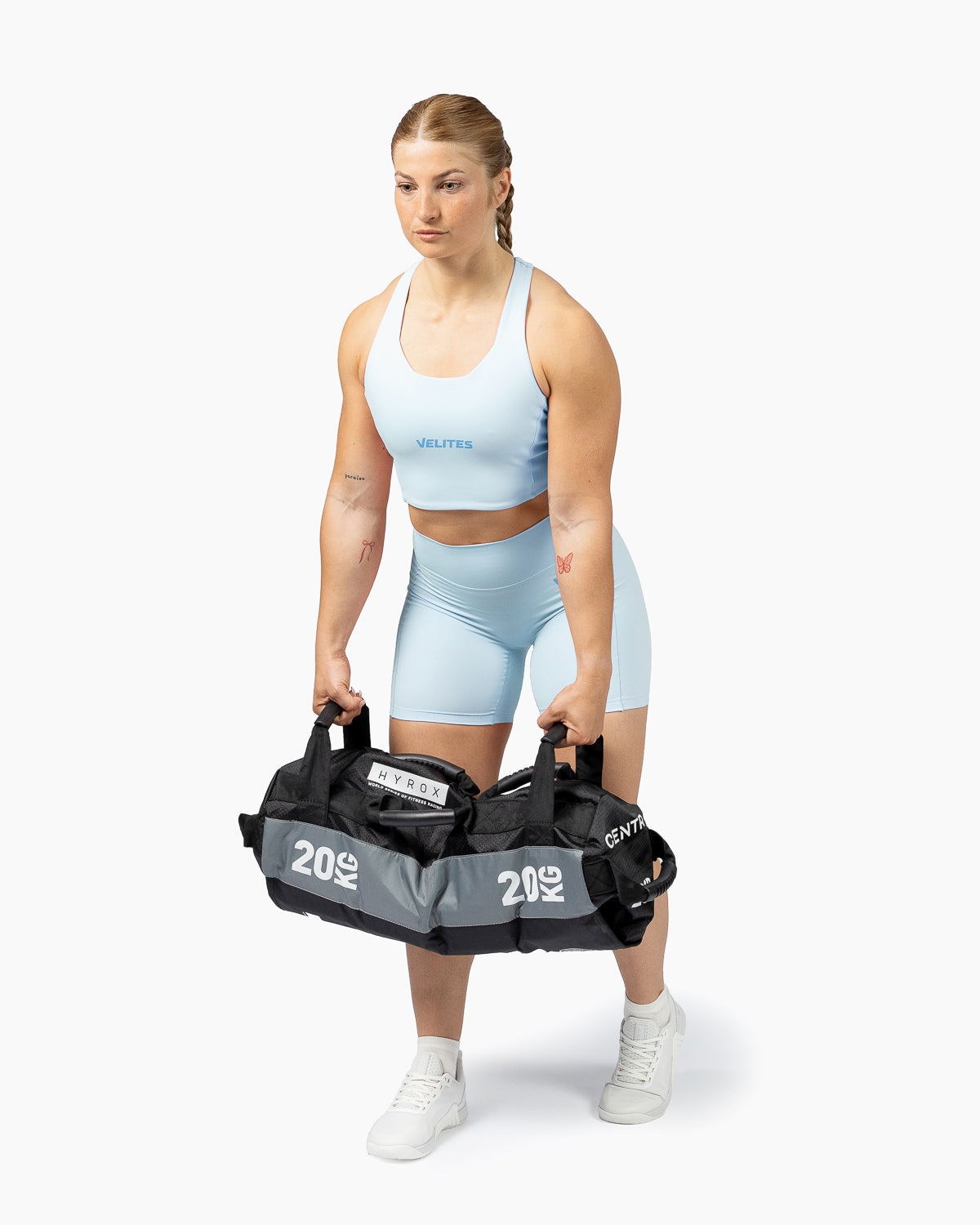 Imagen 5 de Sujetador de corte alto para entrenamiento mujer Velites - Azul claro Azul claro