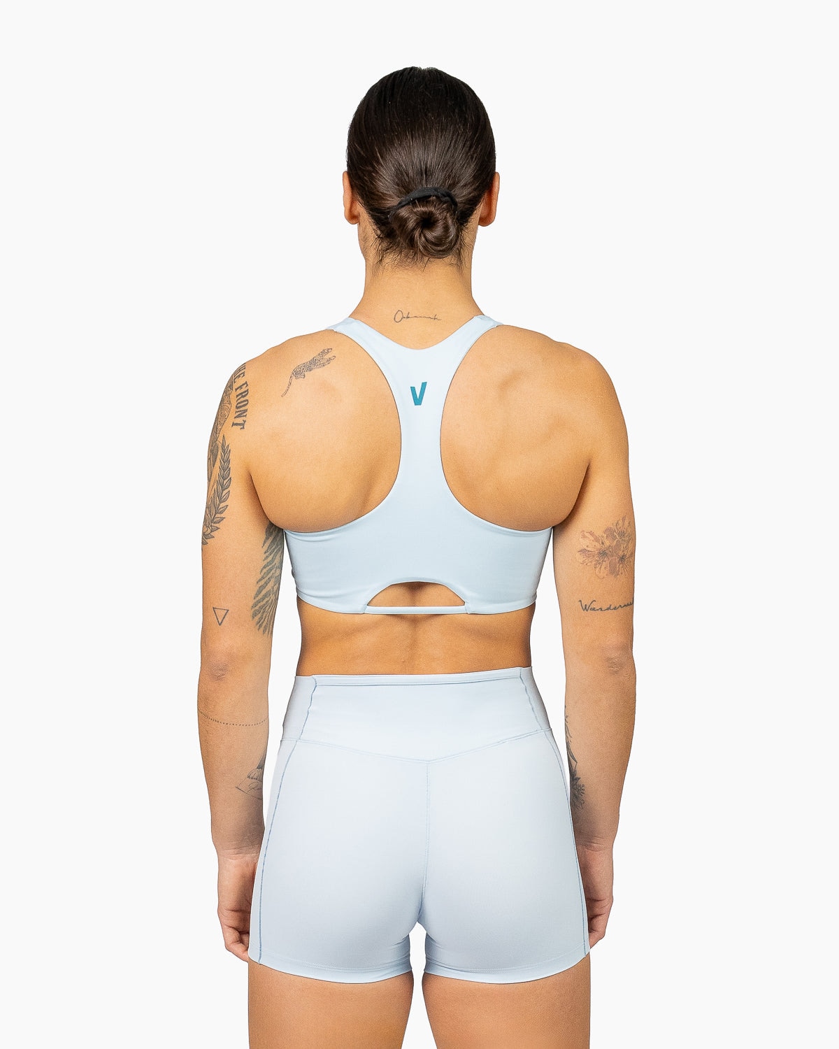 Imagen 4 de Sujetador de corte bajo para entrenamiento mujer Velites - Azul claro Azul claro