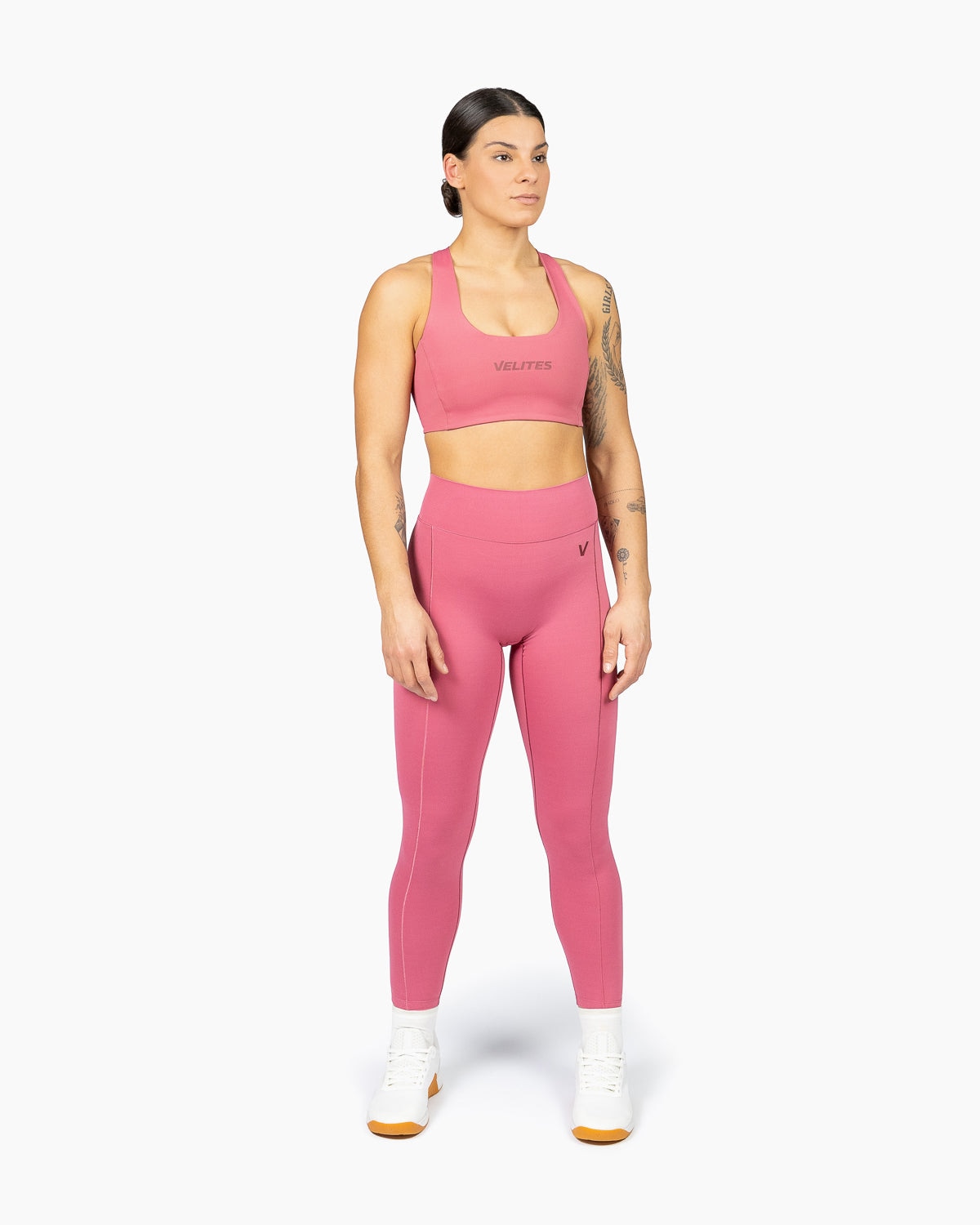 Imagen 0 de Leggins largos para entrenamiento mujer Velites Rosa